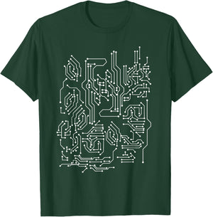 Computer Circuit Board T-Shirt - T-Shirt | Forest