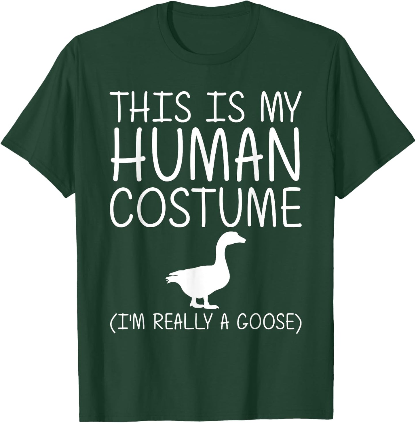 Goose Easy Halloween Human Costume Waterfowl Animal DIY Gift T-Shirt - T-Shirt | Forest