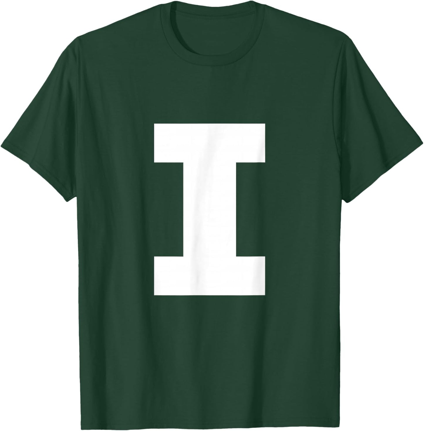 Letter I Capital Alphabet Monogram Initial T-Shirt - T-Shirt | Forest