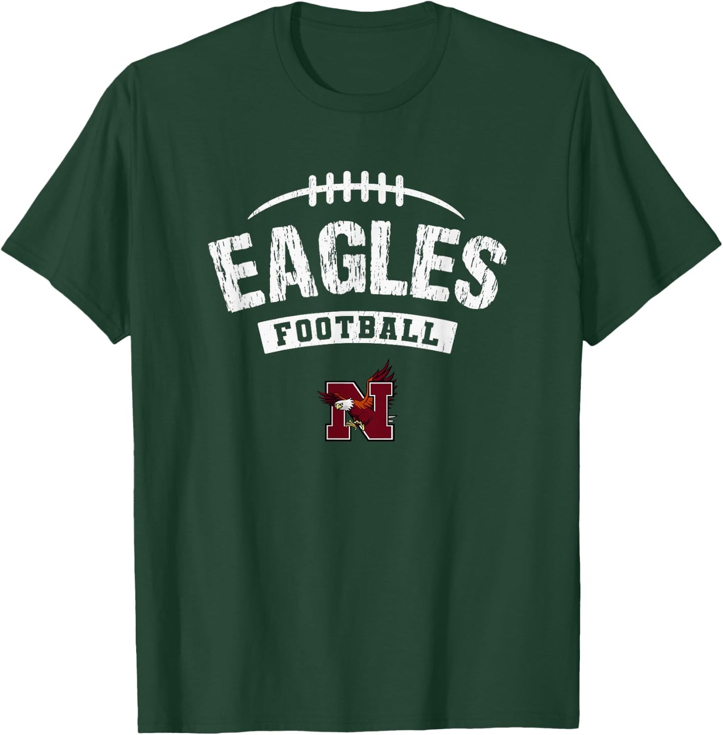 Niceville Eagles Logo Football Distressed HS T-Shirt - T-Shirt | Forest