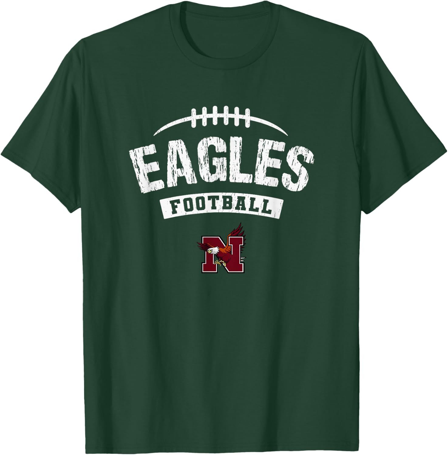 Niceville Eagles Logo Football Distressed HS T-Shirt - T-Shirt | Forest