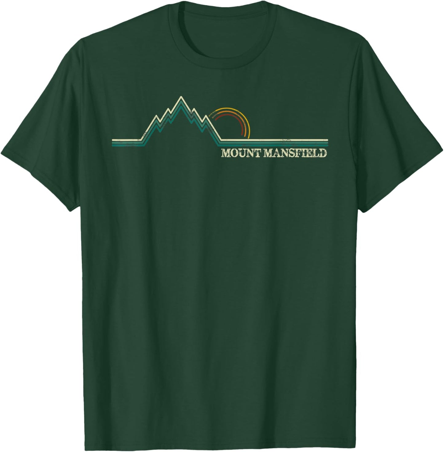Mount Mansfield Vermont Snowboarding Skiing Resort T-Shirt - T-Shirt | Forest