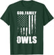 Joshua Owls God. Family. Vintage USA Flag T-Shirt - T-Shirt | Forest