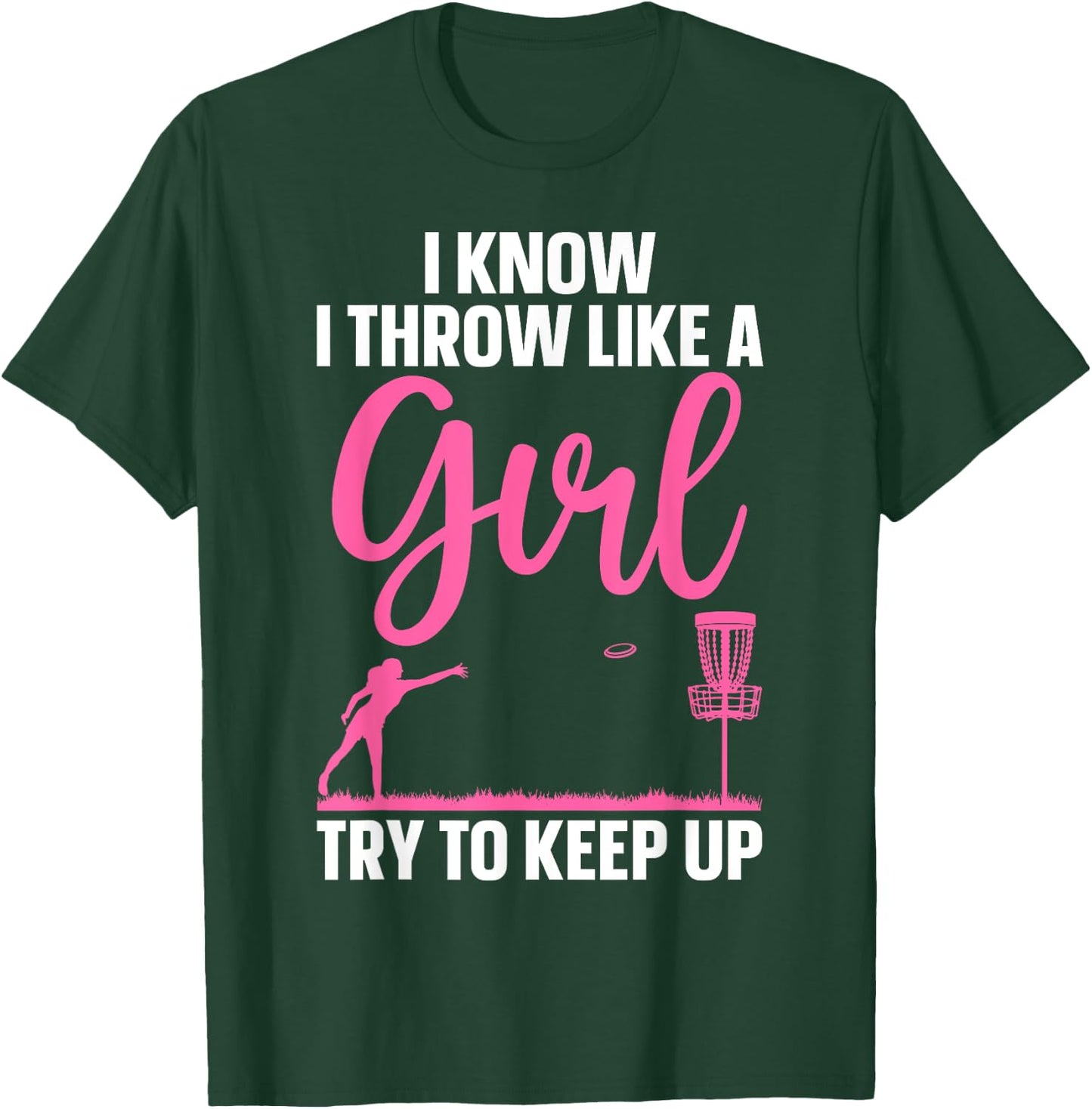 Funny Disc Golf Design For Girl Women Disc Golf Lover T-Shirt - T-Shirt | Forest