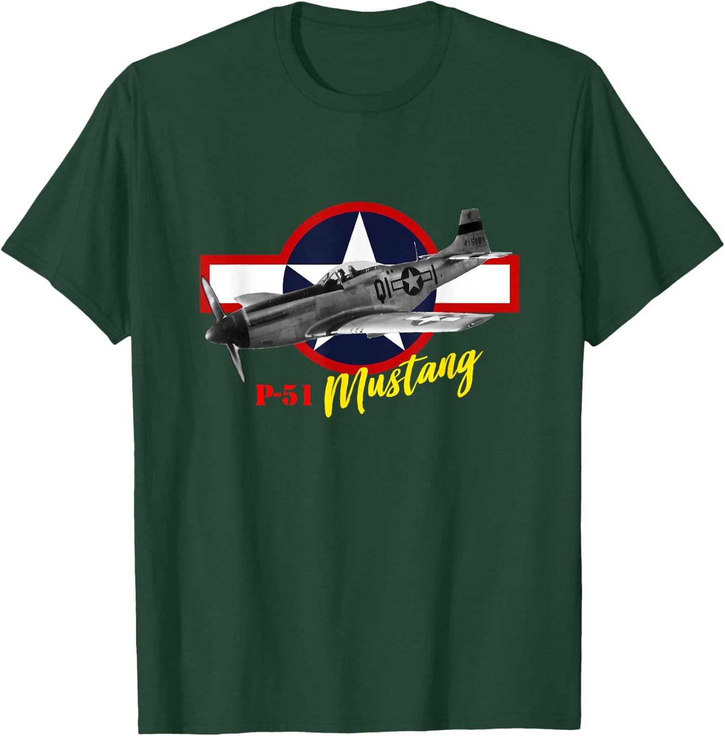 North American P-51 Mustang T-Shirt - T-Shirt | Forest