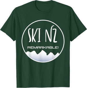 Ski New Zealand - the Remarkables Mountains Queenstown T-Shirt - T-Shirt | Forest
