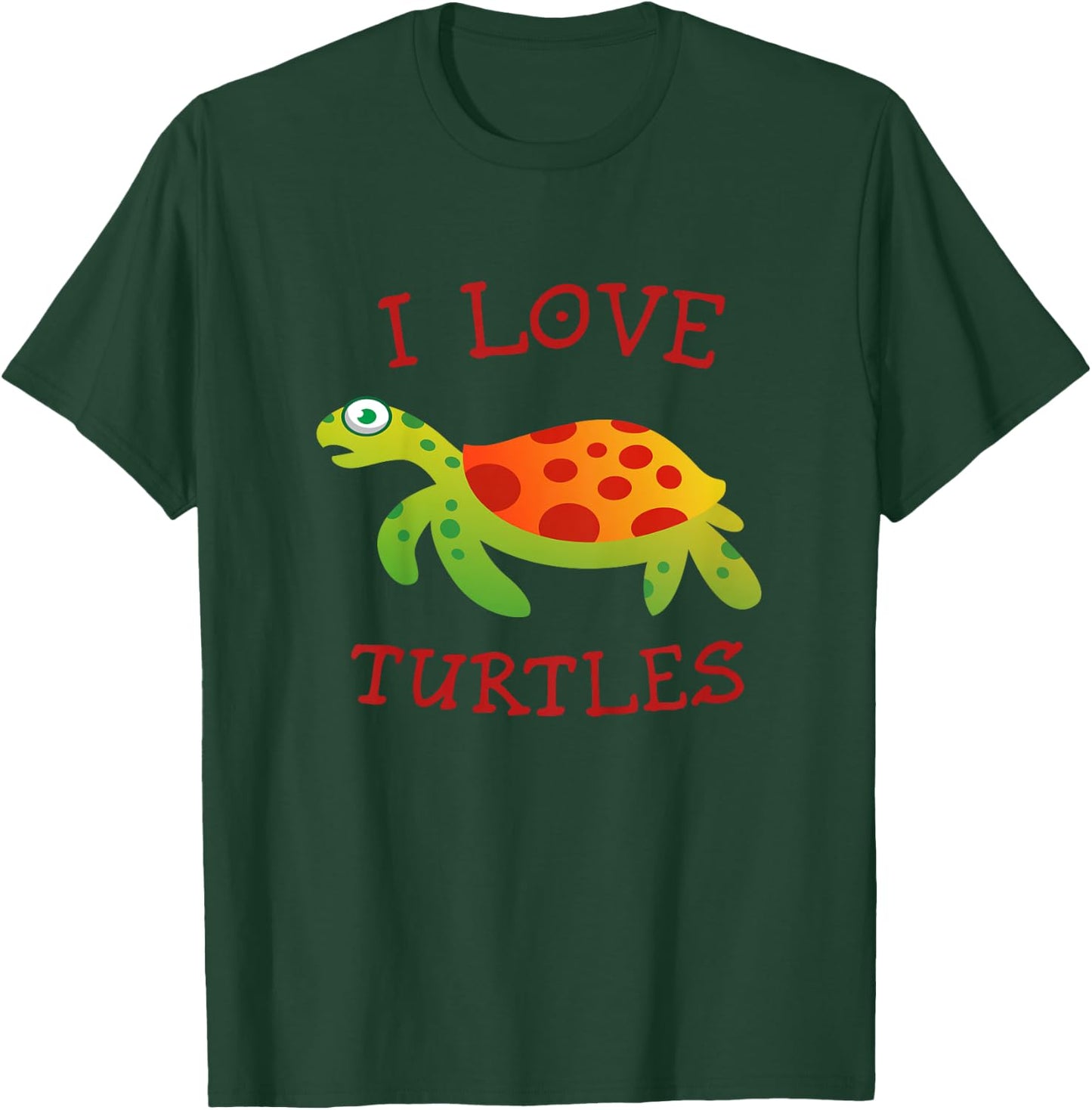 Kids Cute Turtle t Shirts for Kids | Boys and Girls Turtle T-Shirt - T-Shirt | Forest