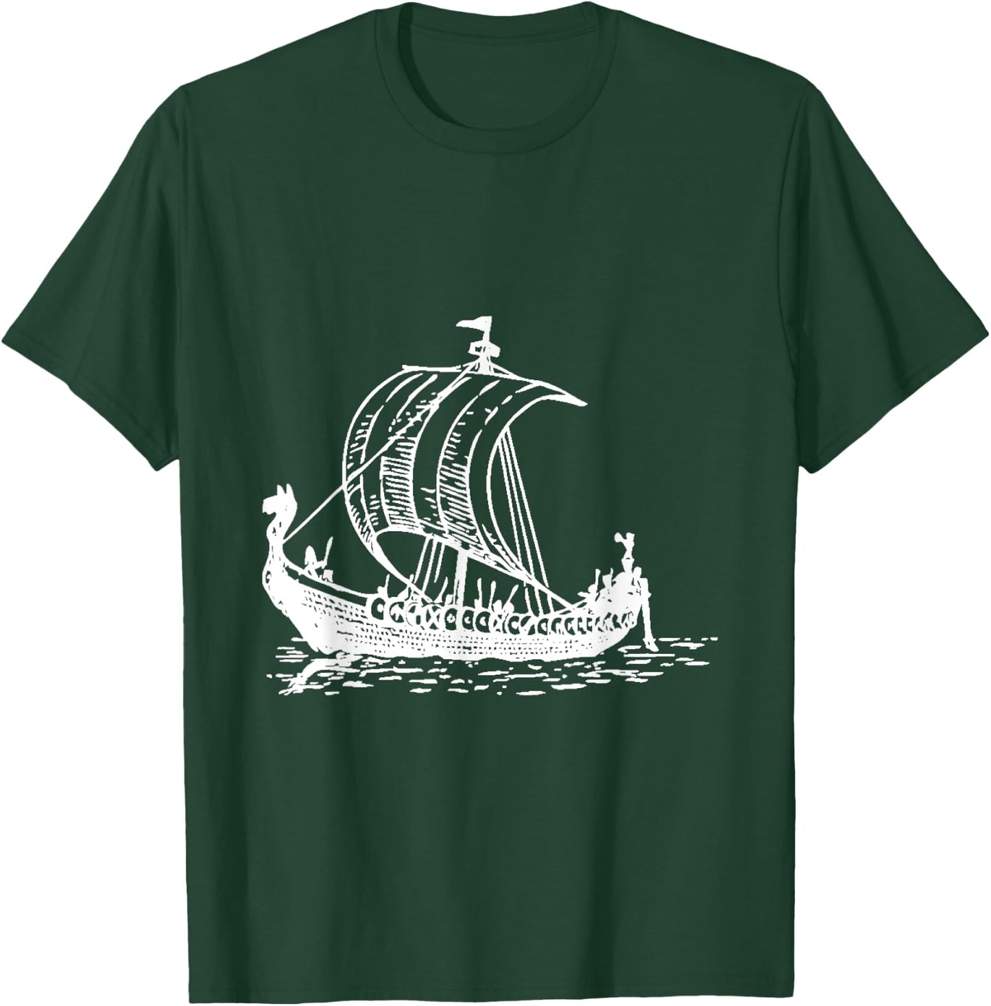 Viking Ship Design T-Shirt - T-Shirt | Forest