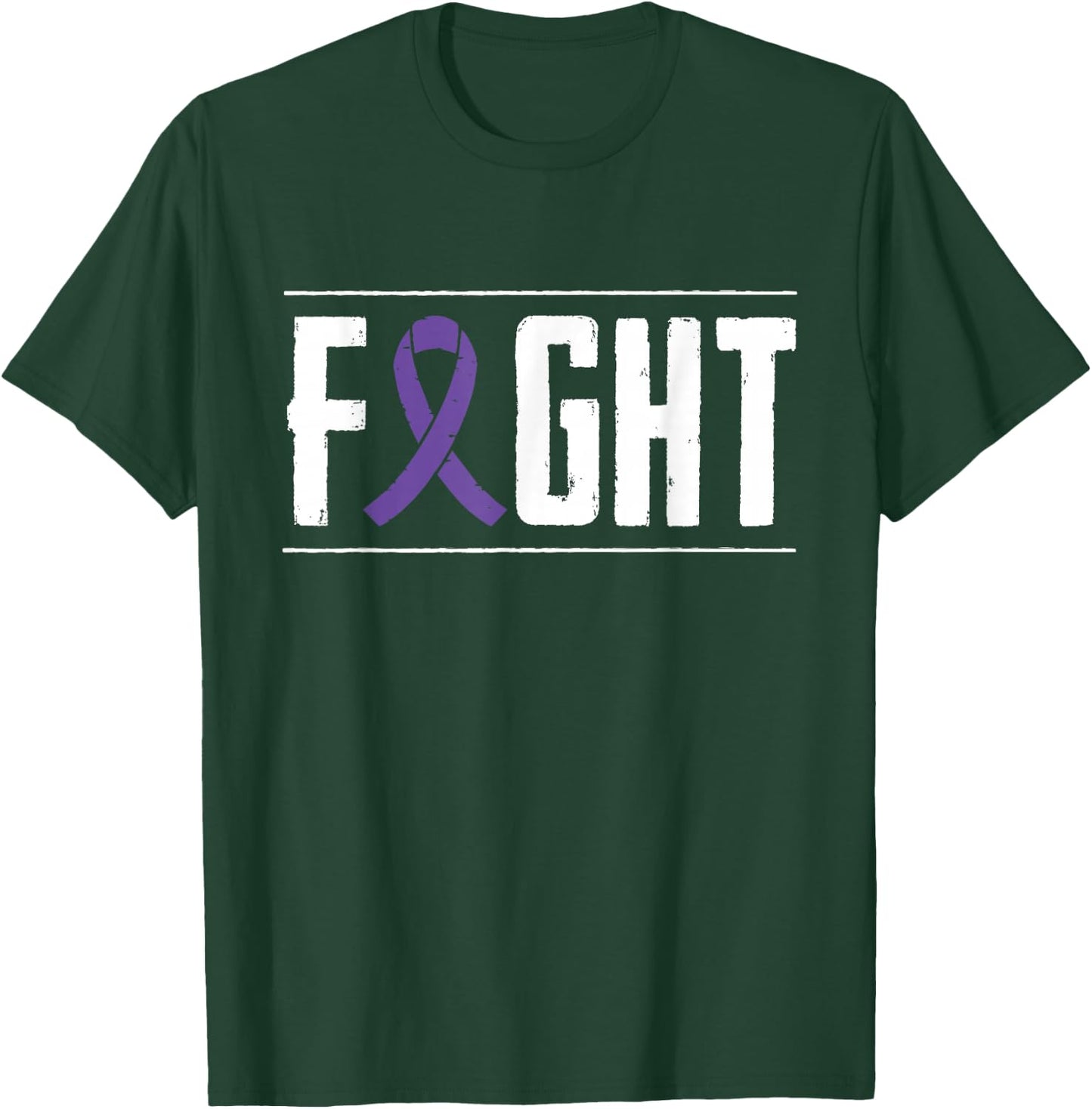 Pancreatic Cancer Fight Cancer Ribbon T-Shirt - T-Shirt | Forest