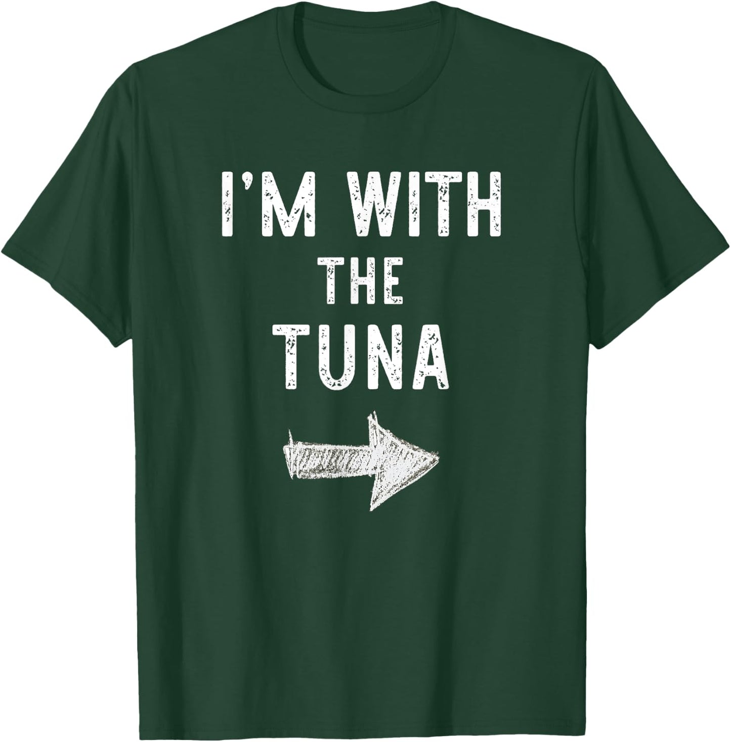 I'm With The Tuna Costume Halloween Matching Couple T-Shirt - T-Shirt | Forest