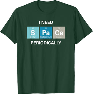 Funny Introvert Shirt Nerdy Periodic Table Science Gift T-Shirt - T-Shirt | Forest