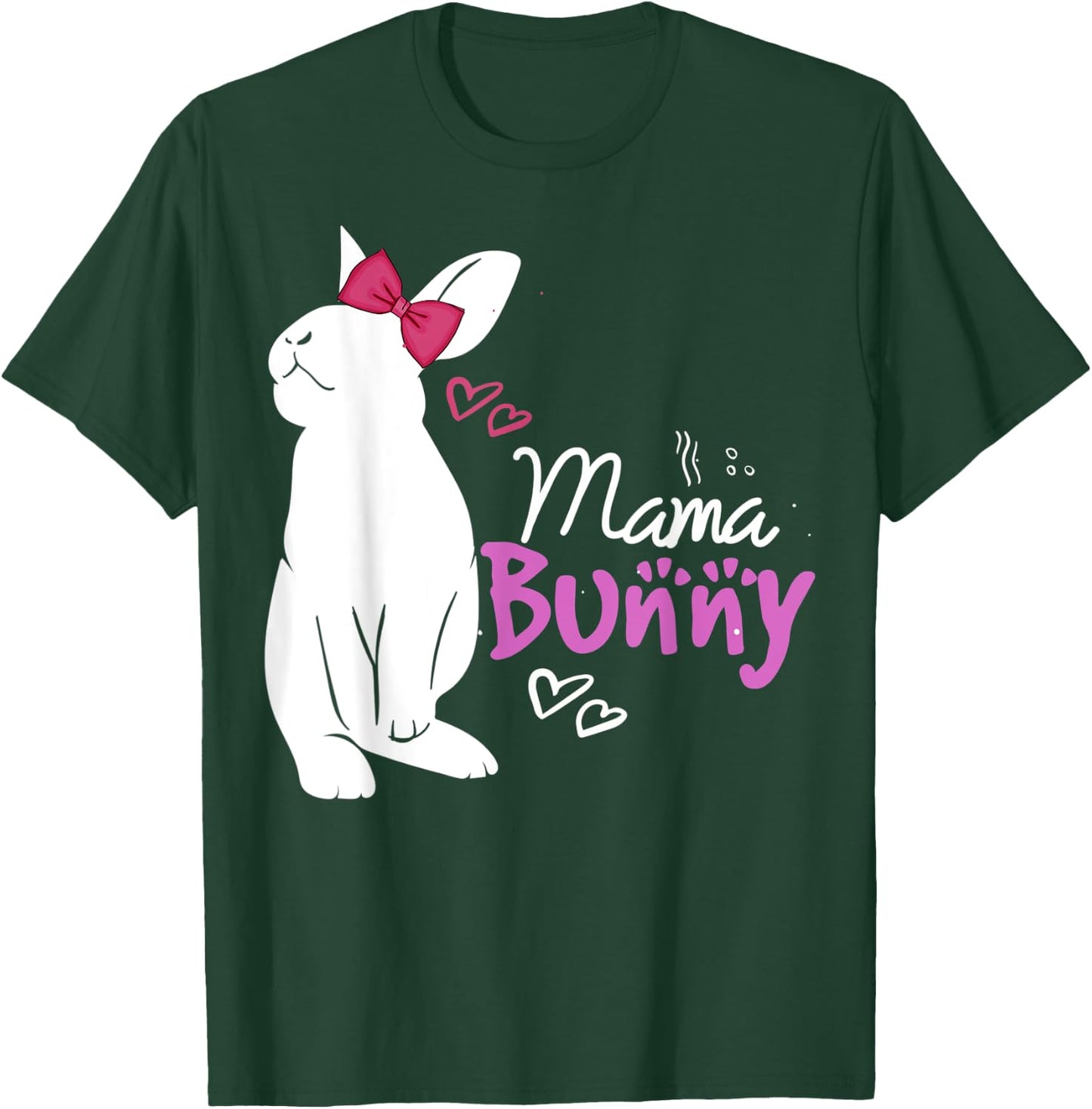 Cute Mama Bunny Gift Design Family Easter Gift T-Shirt - T-Shirt | Forest