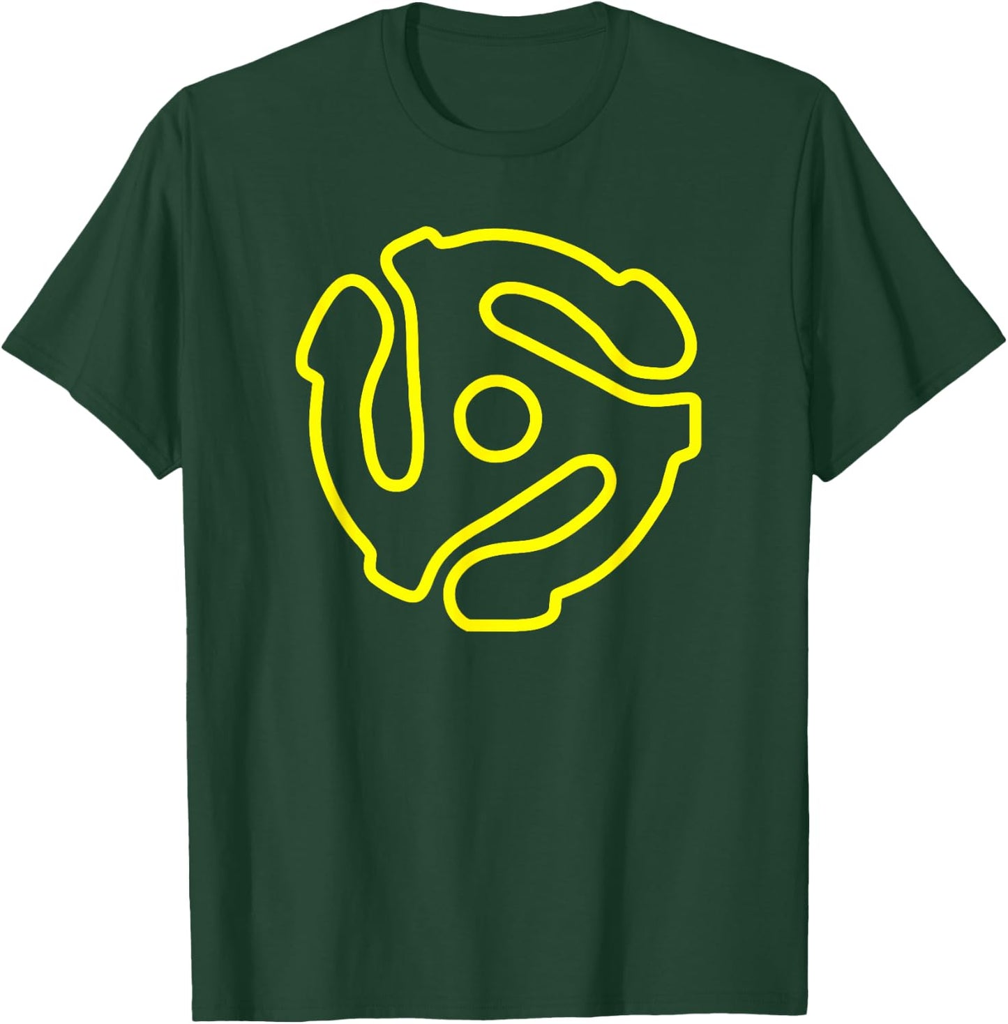DJ 45 rpm Adapter Spindle Vinyl T-Shirt - T-Shirt | Forest