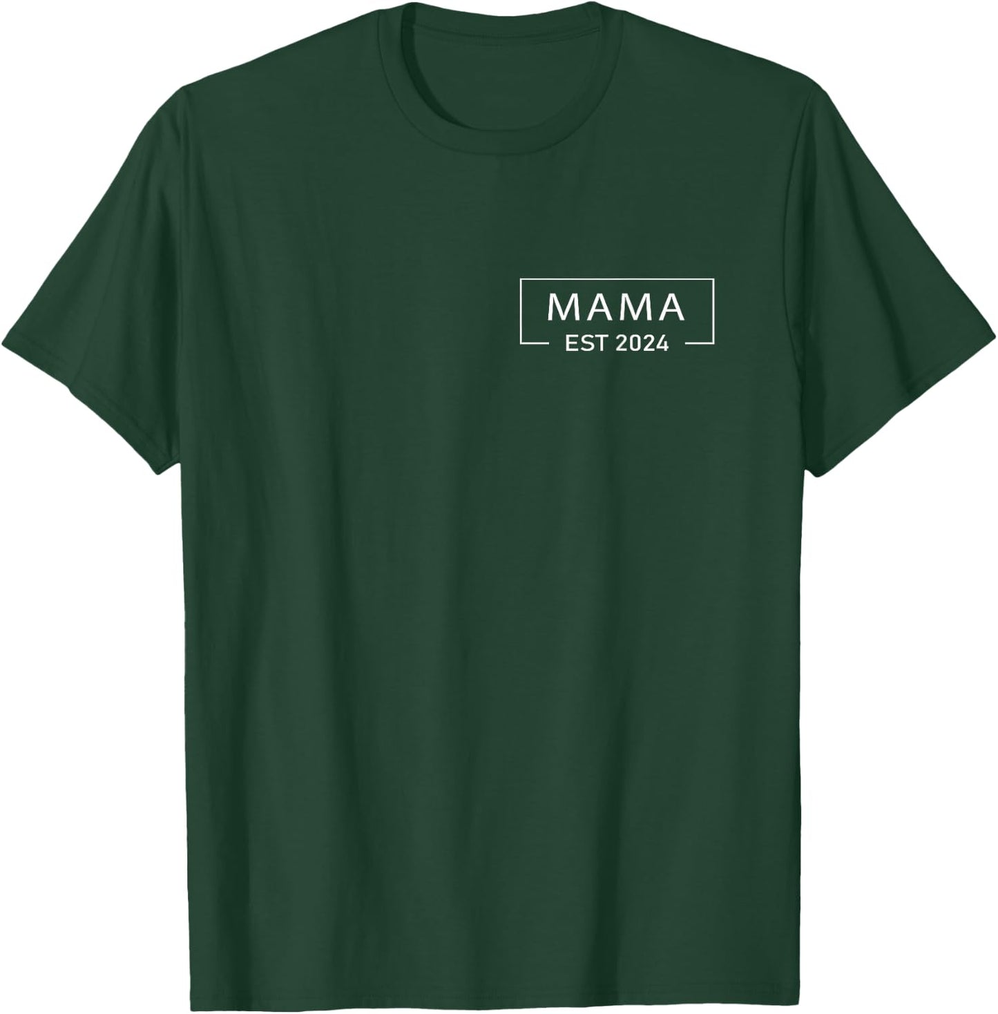 Mama Est. 2024 Logo Mom 2024 loading New Mom 2024 Mommy T-Shirt - T-Shirt | Forest