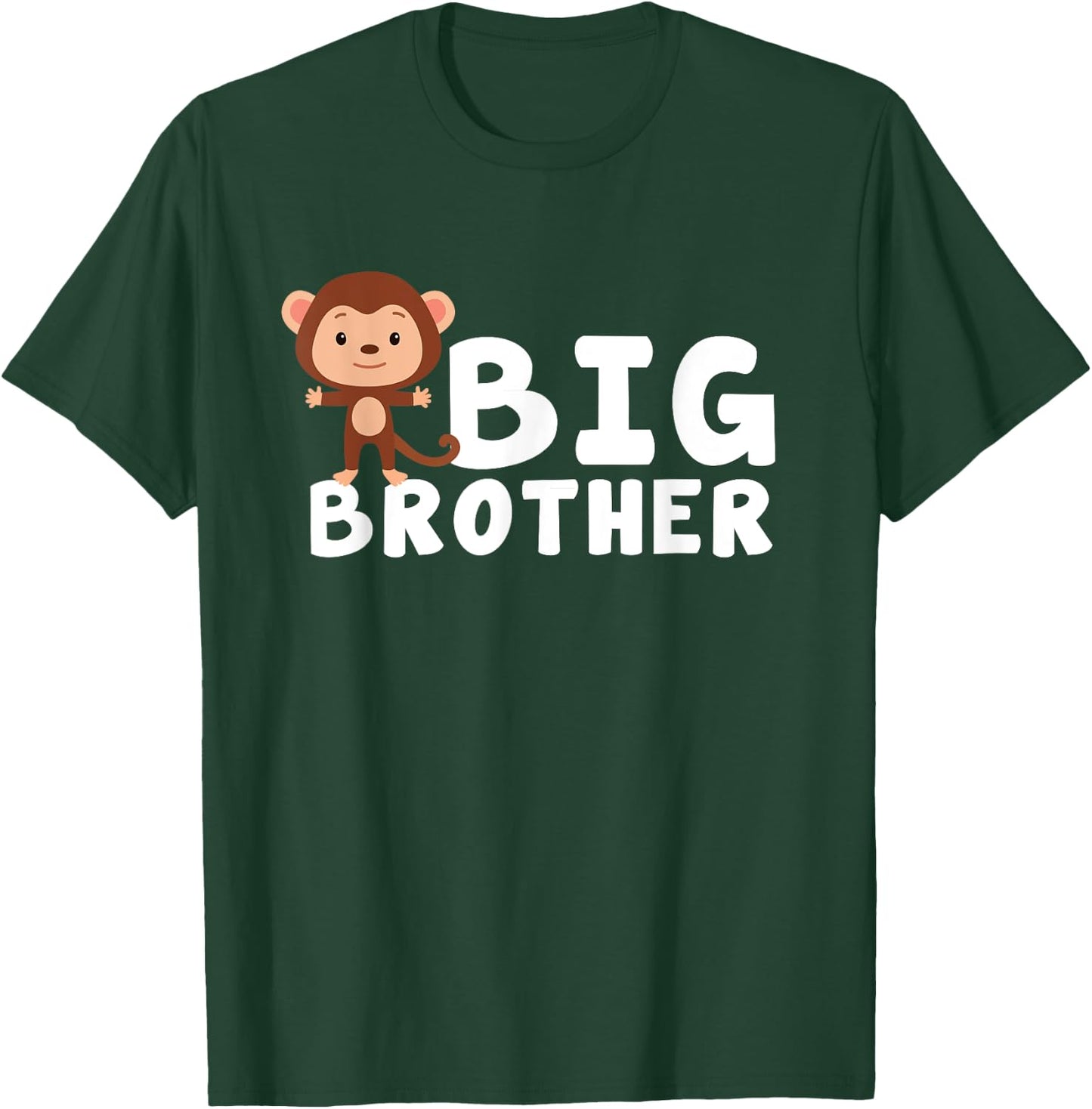 Zany Brainy | Cute Funny | Big Brother Monkey Chimp T-Shirt - T-Shirt | Forest