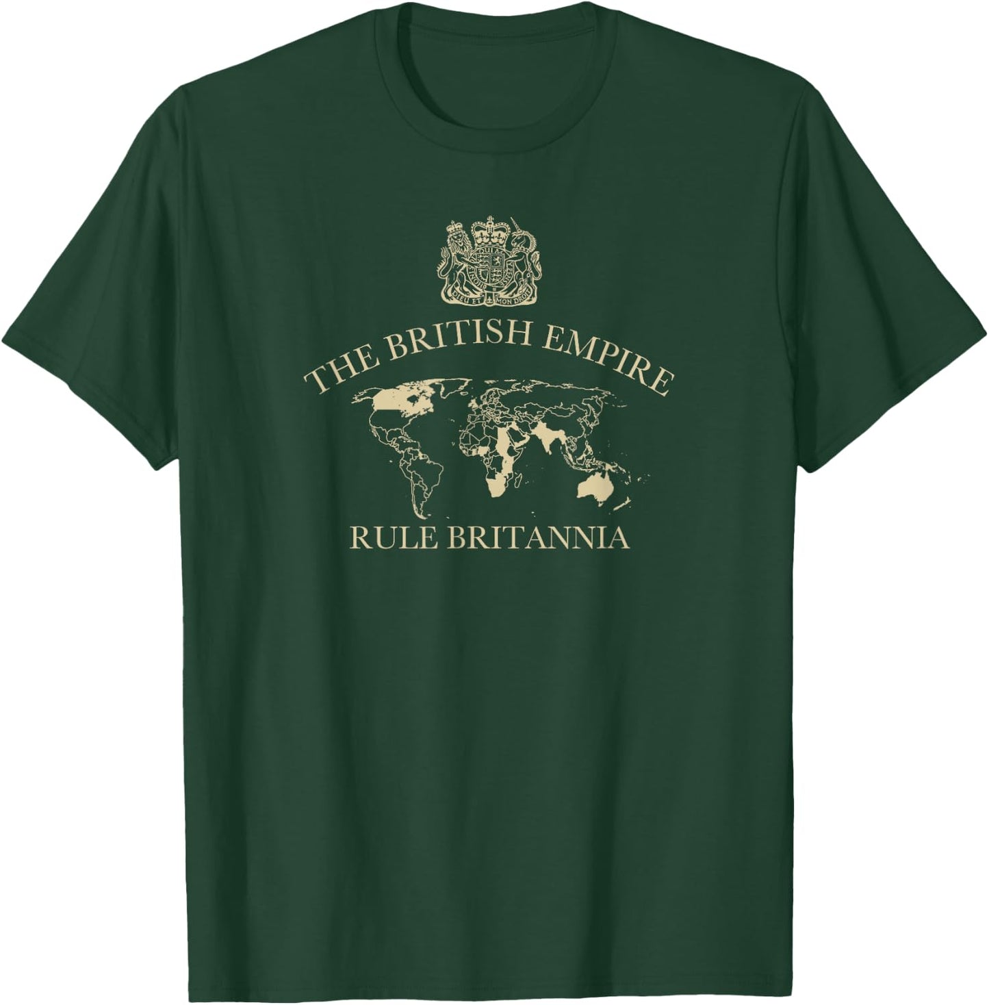 The British Empire map with coat of arms, heritage T-Shirt - T-Shirt | Forest