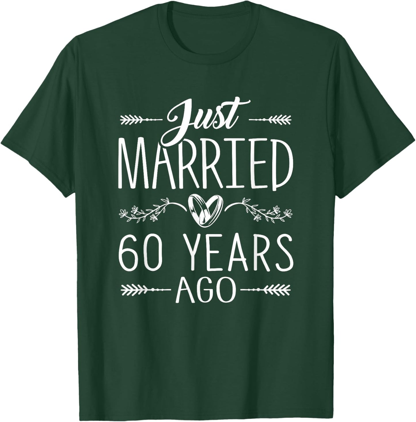 60th Wedding Anniversary Parents Couples 60 Year Anniversary T-Shirt - T-Shirt | Forest