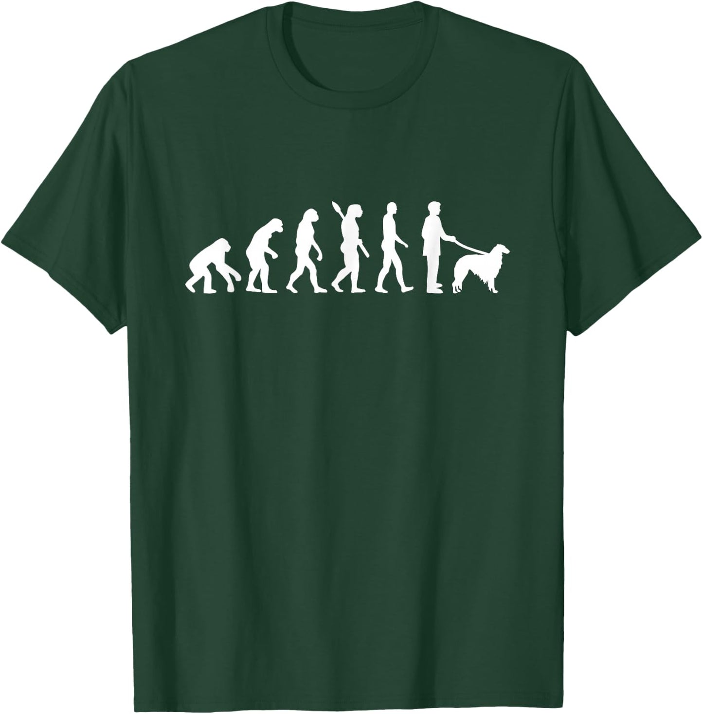 Borzoi evolution T-Shirt - T-Shirt | Forest