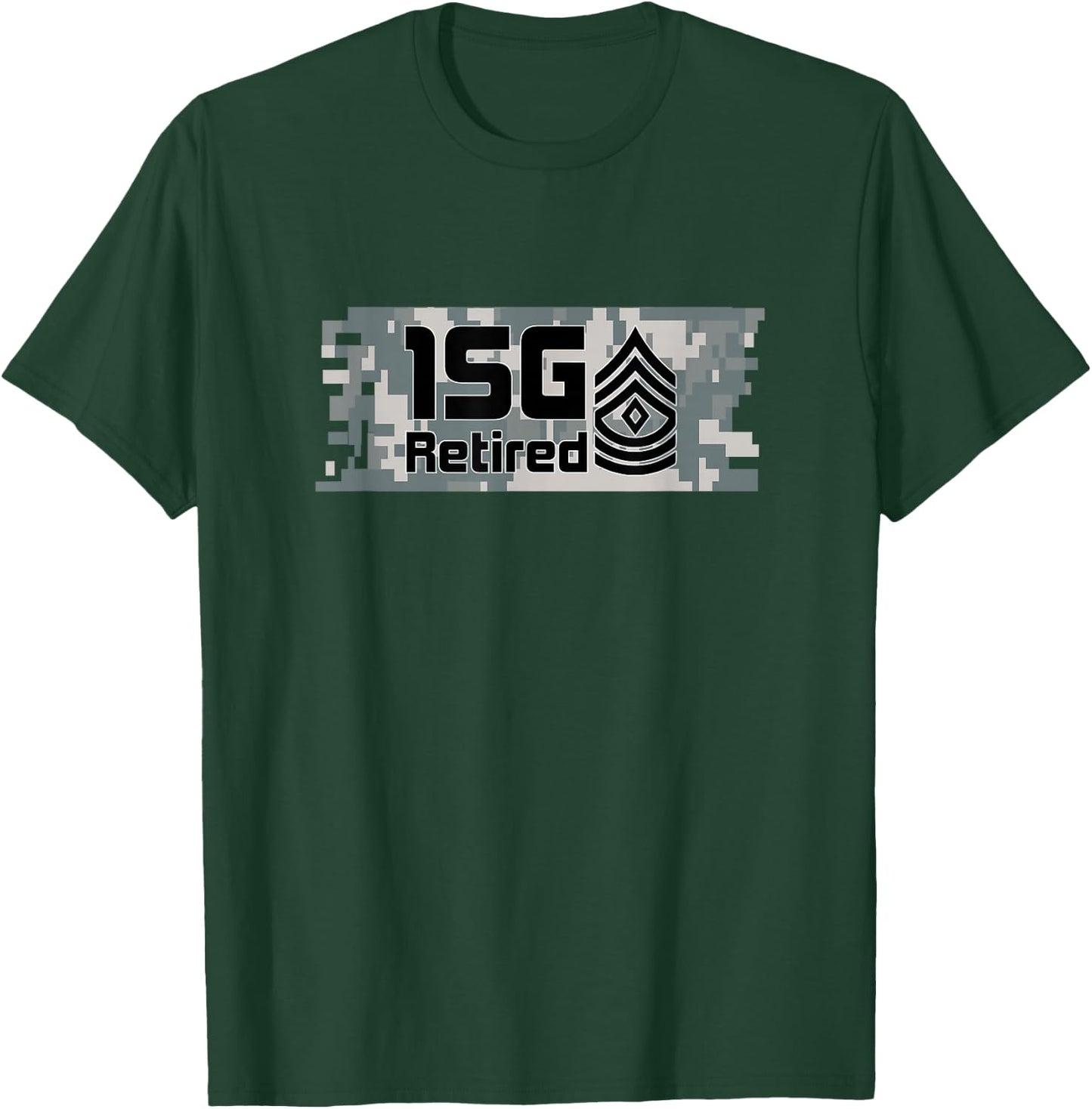 Camouflage First Sergeant (1SG) Retired T-Shirt - T-Shirt | Forest