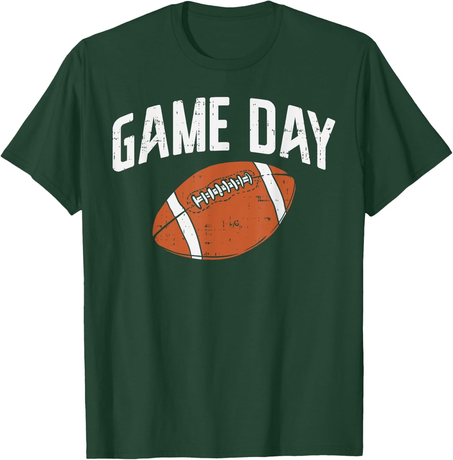 American Football Game Day Vintage Gridiron Sports Lover Fan T-Shirt - T-Shirt | Forest