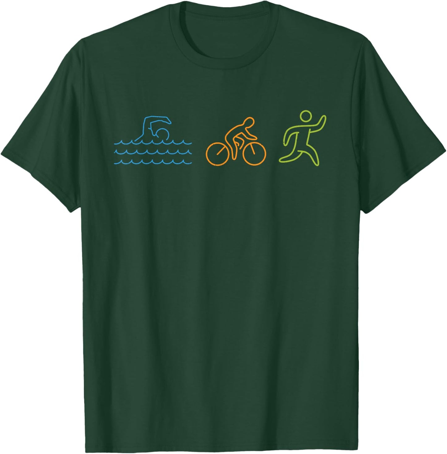 Triathlete Triathlon Swim Bike Run T-Shirt - T-Shirt | Forest