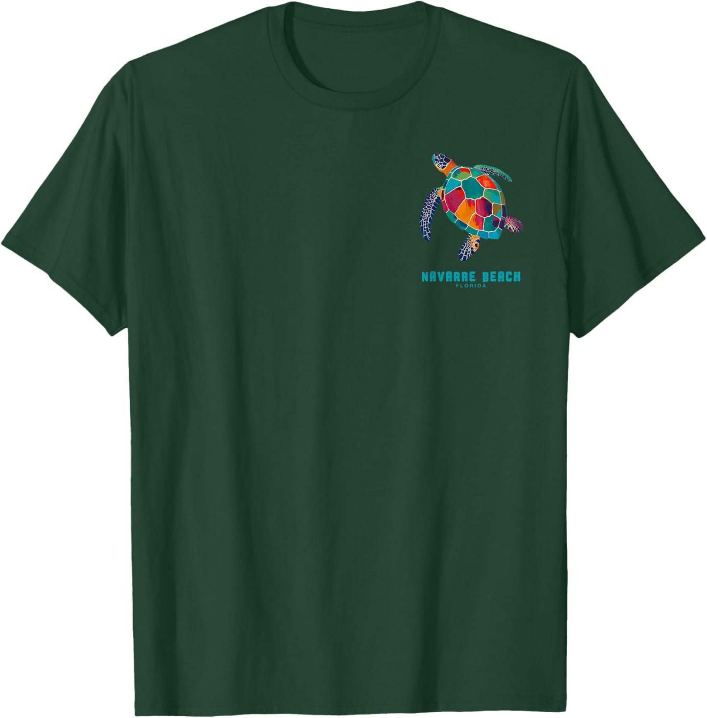 Navarre Beach Florida FL Vintage Retro Sea Turtle Souvenir T-Shirt - T-Shirt | Forest