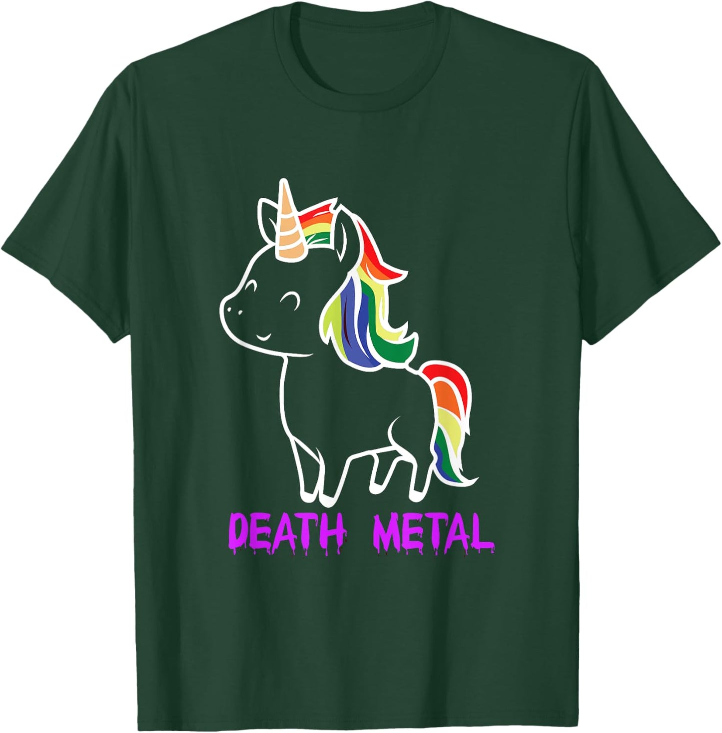 Death Metal Unicorn Music Festival Metalhead T-Shirt - T-Shirt | Forest