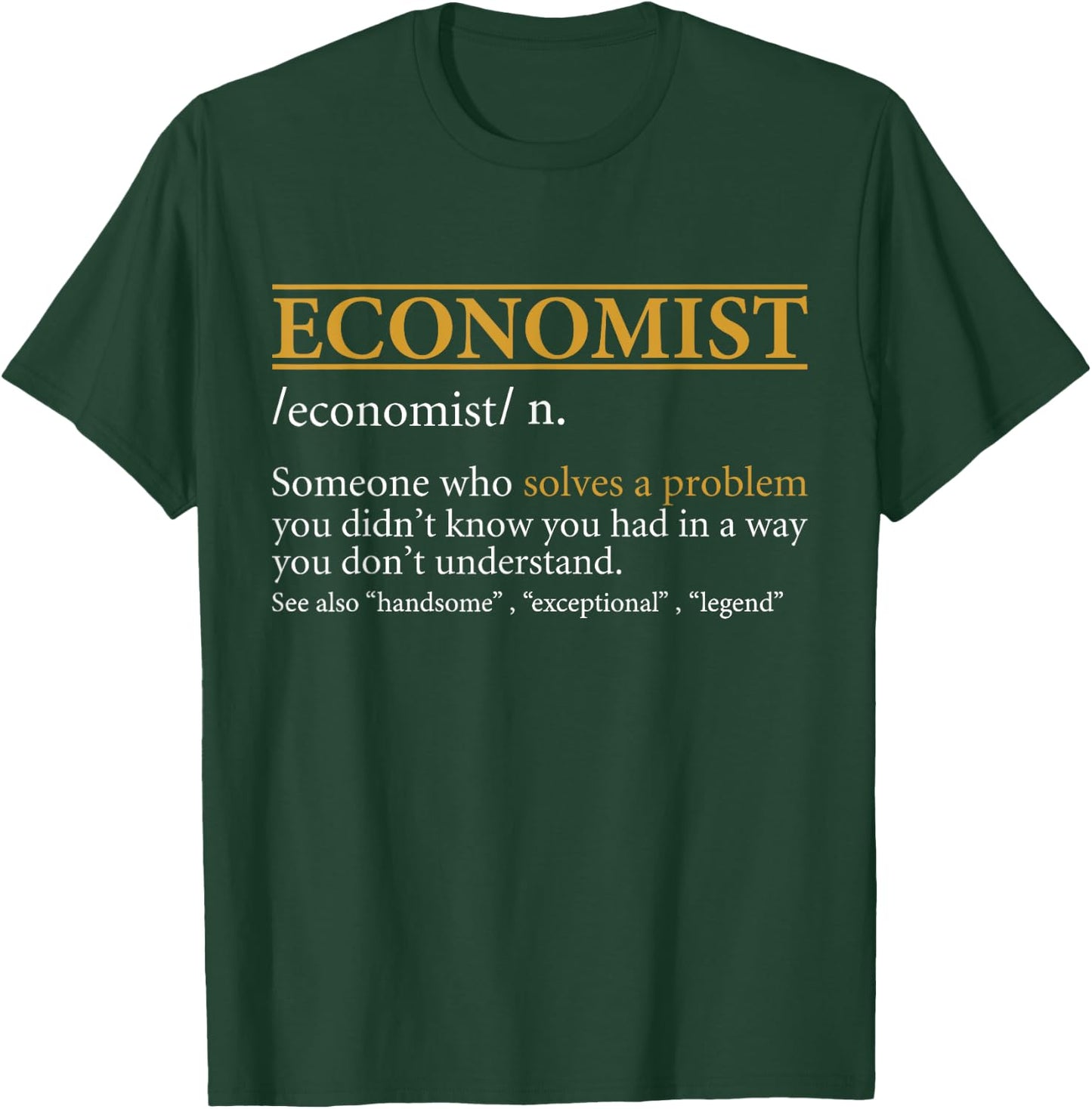 BBP Designs Men's Black Classic Fit ECONOMIST T-Shirt - T-Shirt | Forest