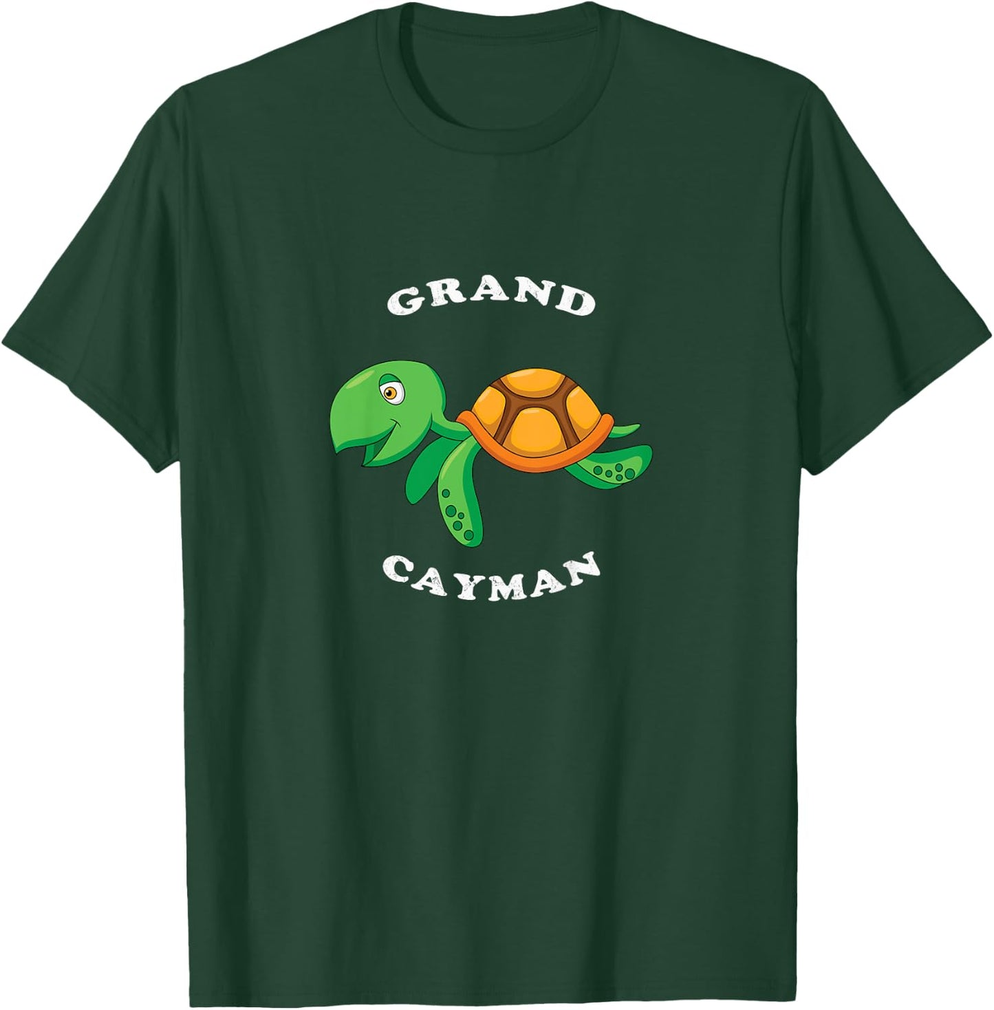 Grand Cayman Vintage Children's Cartoon Turtle Vacation Gift T-Shirt - T-Shirt | Forest