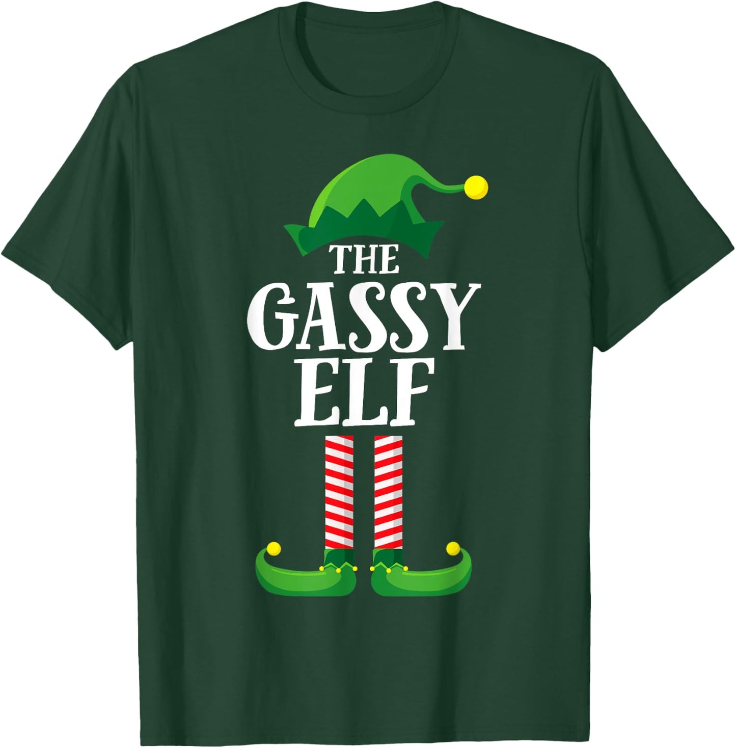 Gassy Elf Matching Family Group Christmas Party Pyjamas T-Shirt - T-Shirt | Forest