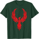 Red Phoenix Fire Bird Symbol Magic Fantasy Circle Life Sun T-Shirt - T-Shirt | Forest