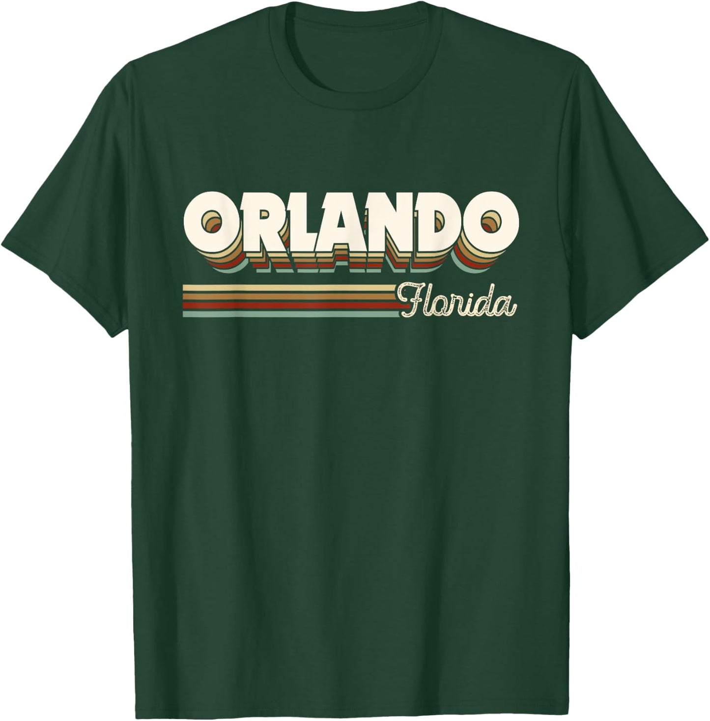 Orlando Florida Gifts Men Women Kids Retro Orlando Fl T-Shirt - T-Shirt | Forest