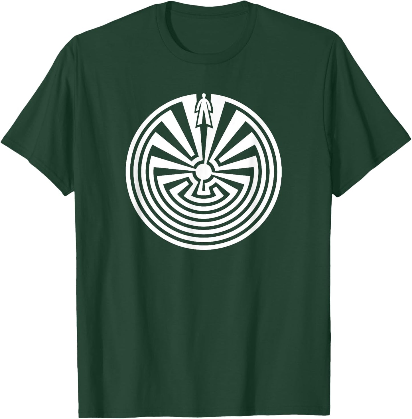 Man in the maze, journey through life, labyrinth, mythology T-Shirt - T-Shirt | Forest