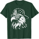 USA Eagle with Cap Patriot 4th of July 4th American Eagle T-Shirt - T-Shirt | Forest