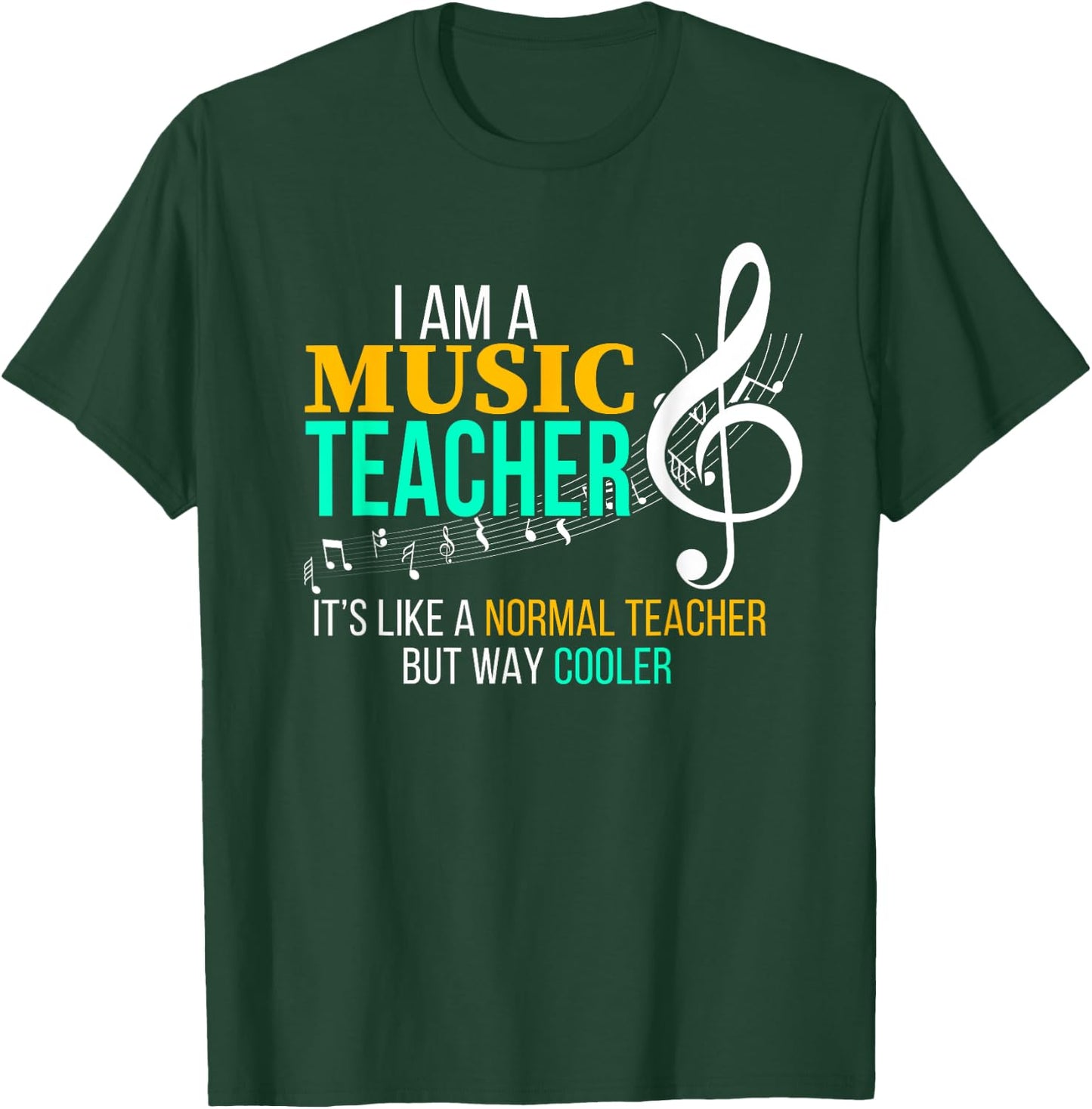 Funny Music Teacher T Shirt Music Teacher Cool Teacher Gifts Men Women Girls Kids T-Shirt - T-Shirt | Forest