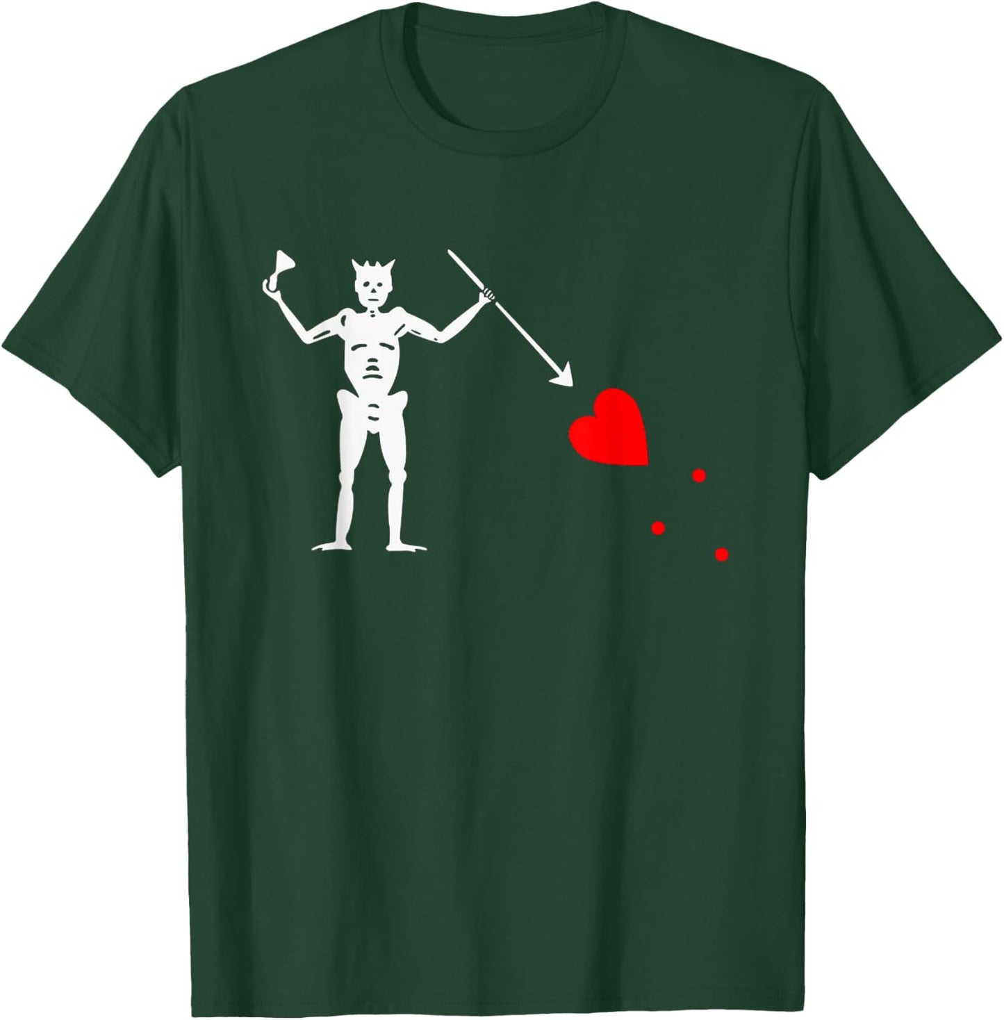 North Carolina Pirate Flag OBX Blackbeards Jolly Roger Shirt T-Shirt - T-Shirt | Forest