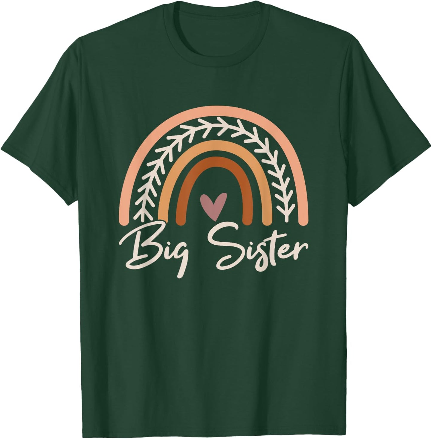 Big SIster Boho Rainbow Big SIster T-Shirt - T-Shirt | Forest