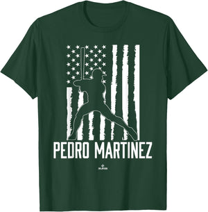 Distressed Flag Swing Pedro Martinez Prospect Baseball Fan T-Shirt - T-Shirt | Forest