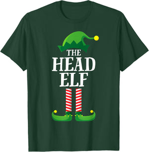 Head Elf Matching Family Group Christmas Party Pyjamas T-Shirt - T-Shirt | Forest