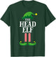 Head Elf Matching Family Group Christmas Party Pyjamas T-Shirt - T-Shirt | Forest