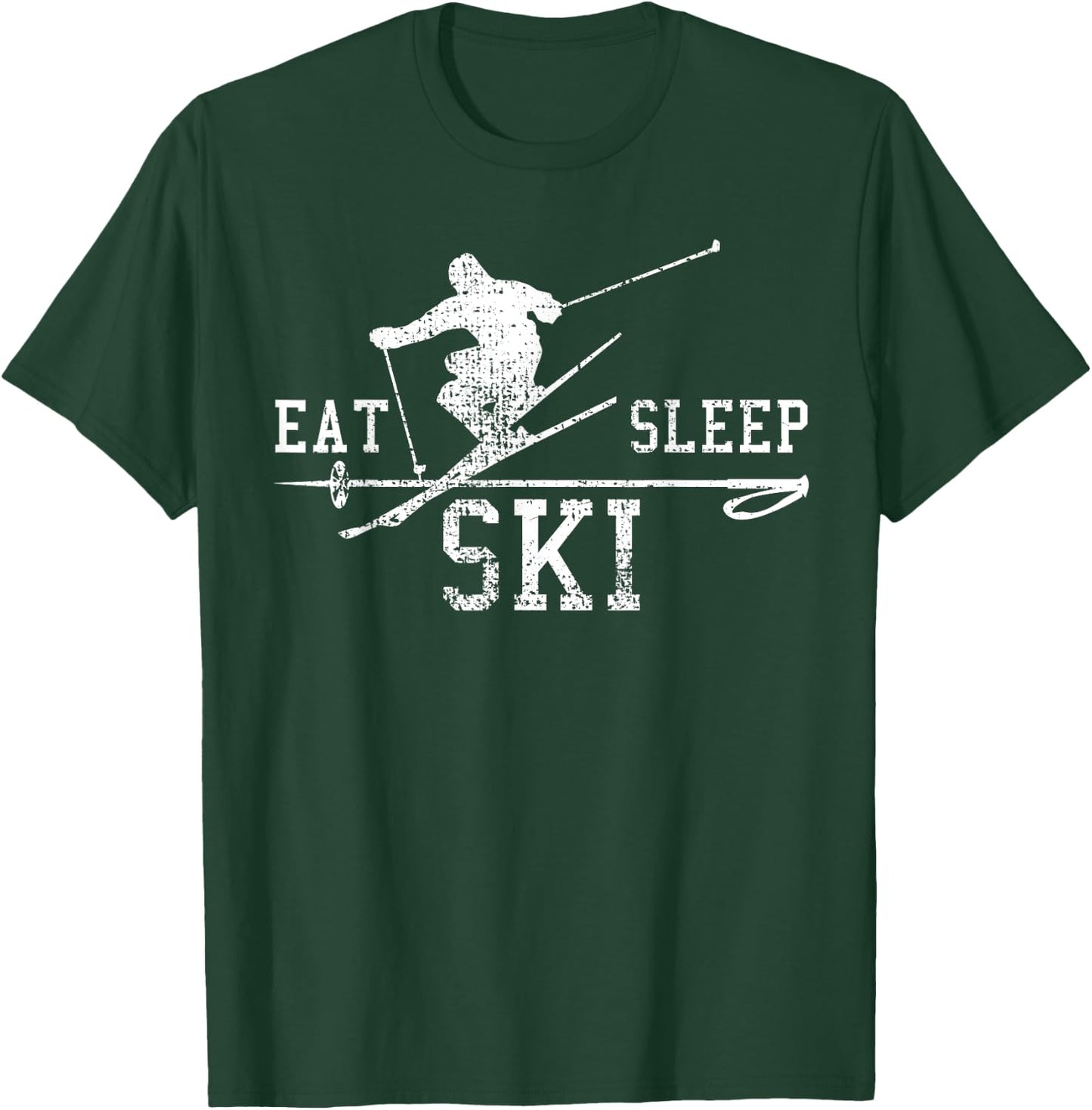 Ski Siing Eat Sleep Repeat Gift T-Shirt - T-Shirt | Forest