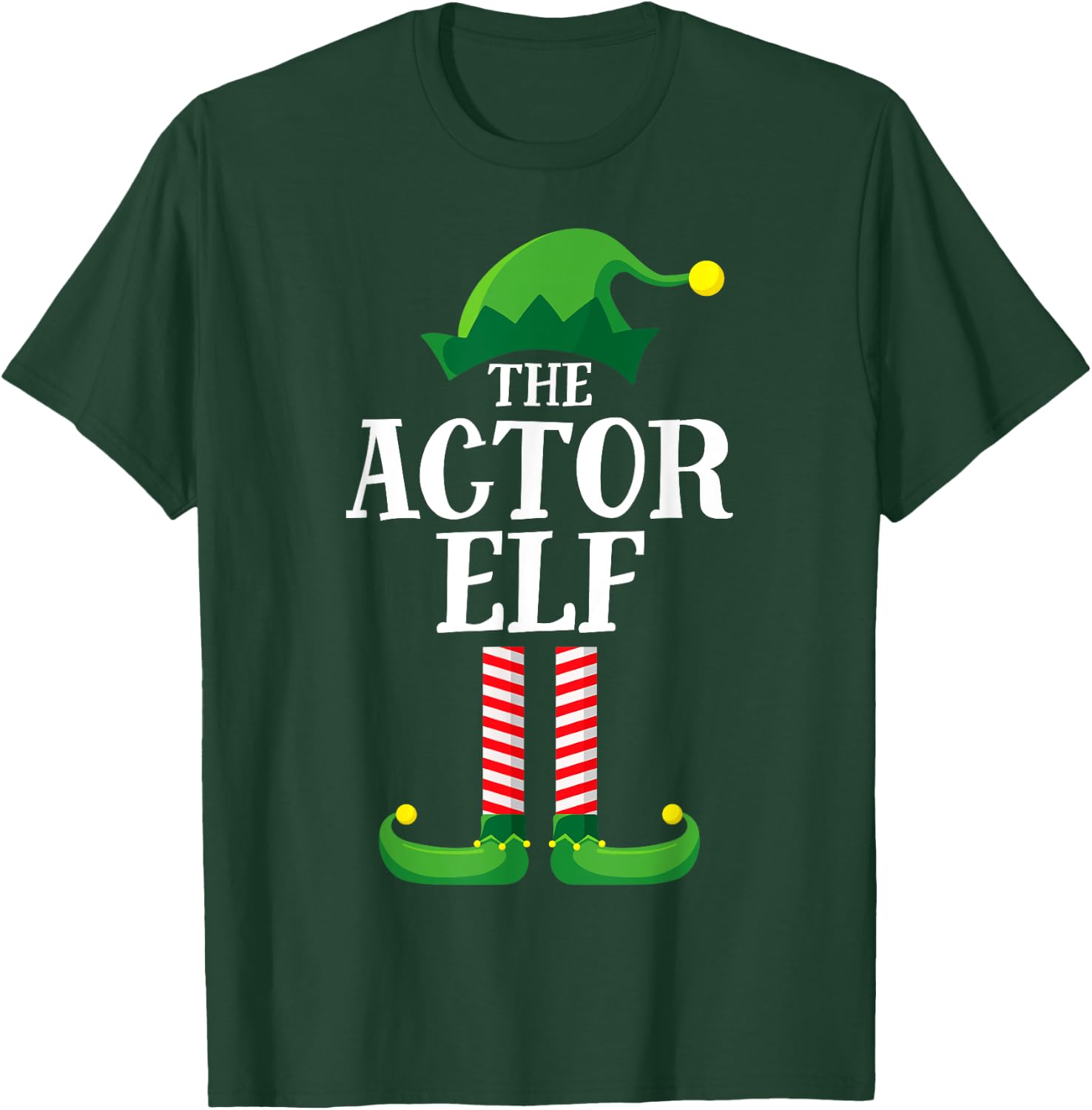 Actor Elf Matching Family Group Christmas Party Pyjamas T-Shirt - T-Shirt | Forest