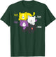 They Their Them Meow Nonbinary Cat Enby Flag Non Binary T-Shirt - T-Shirt | Forest