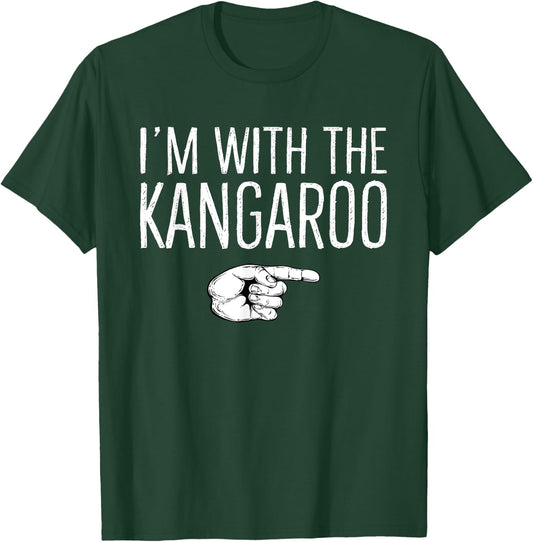 I'm With The Kangaroo Matching Costume Lazy Halloween Party T-Shirt - T-Shirt | Forest