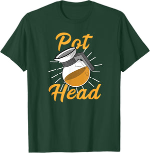 Funny PotHead . Coffee Pot Head Gift T-Shirt - T-Shirt | Forest