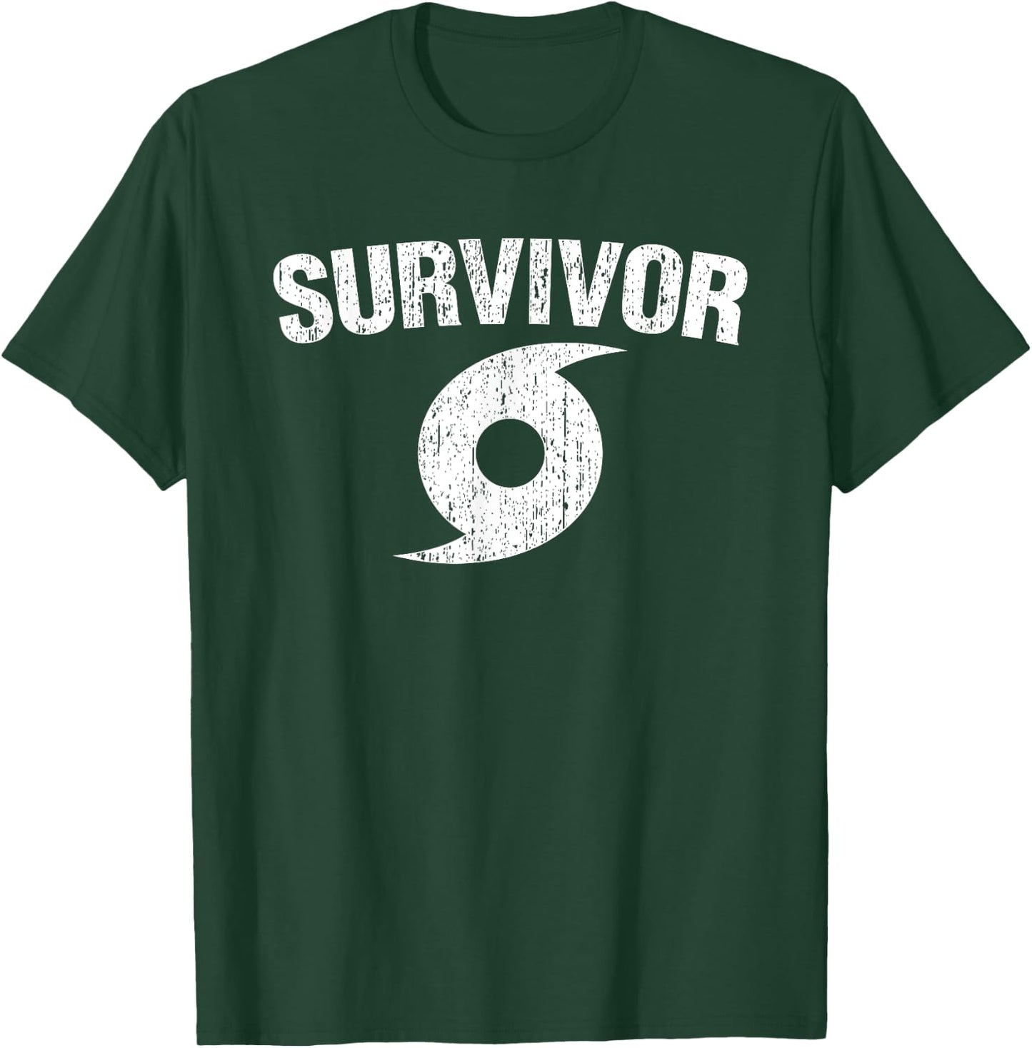 Hurricane Survivor Distressed T-Shirt - T-Shirt | Forest