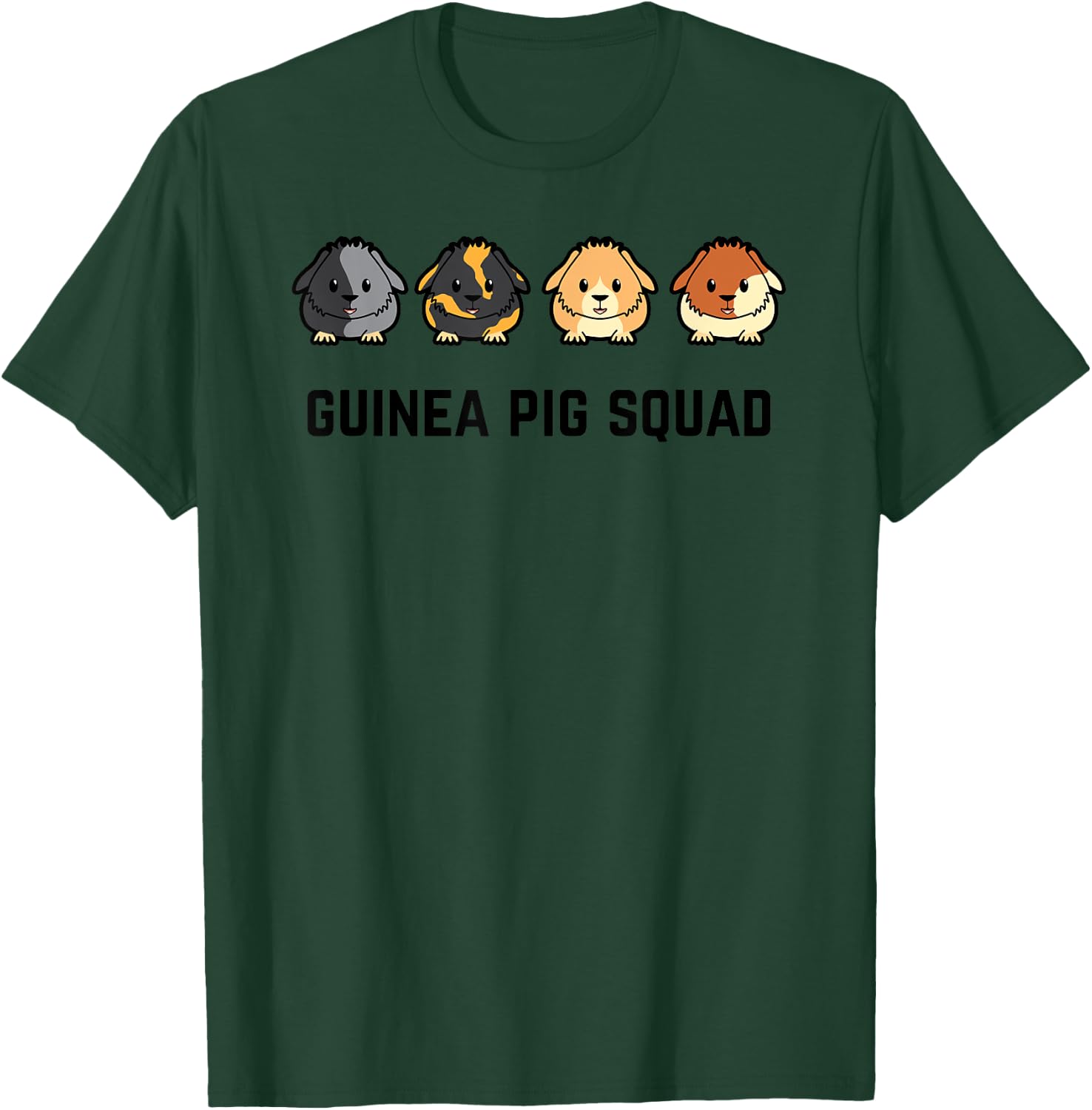 Cute Cavy Guinea Pig Rodent Team Squad T-Shirt - T-Shirt | Forest