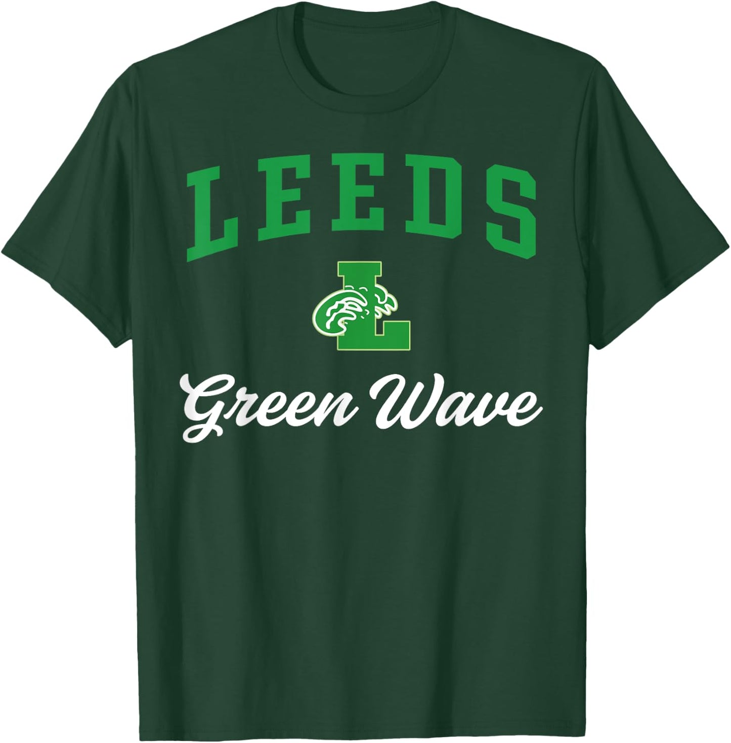 Leeds High School Green Wave C3 T-Shirt - T-Shirt | Forest
