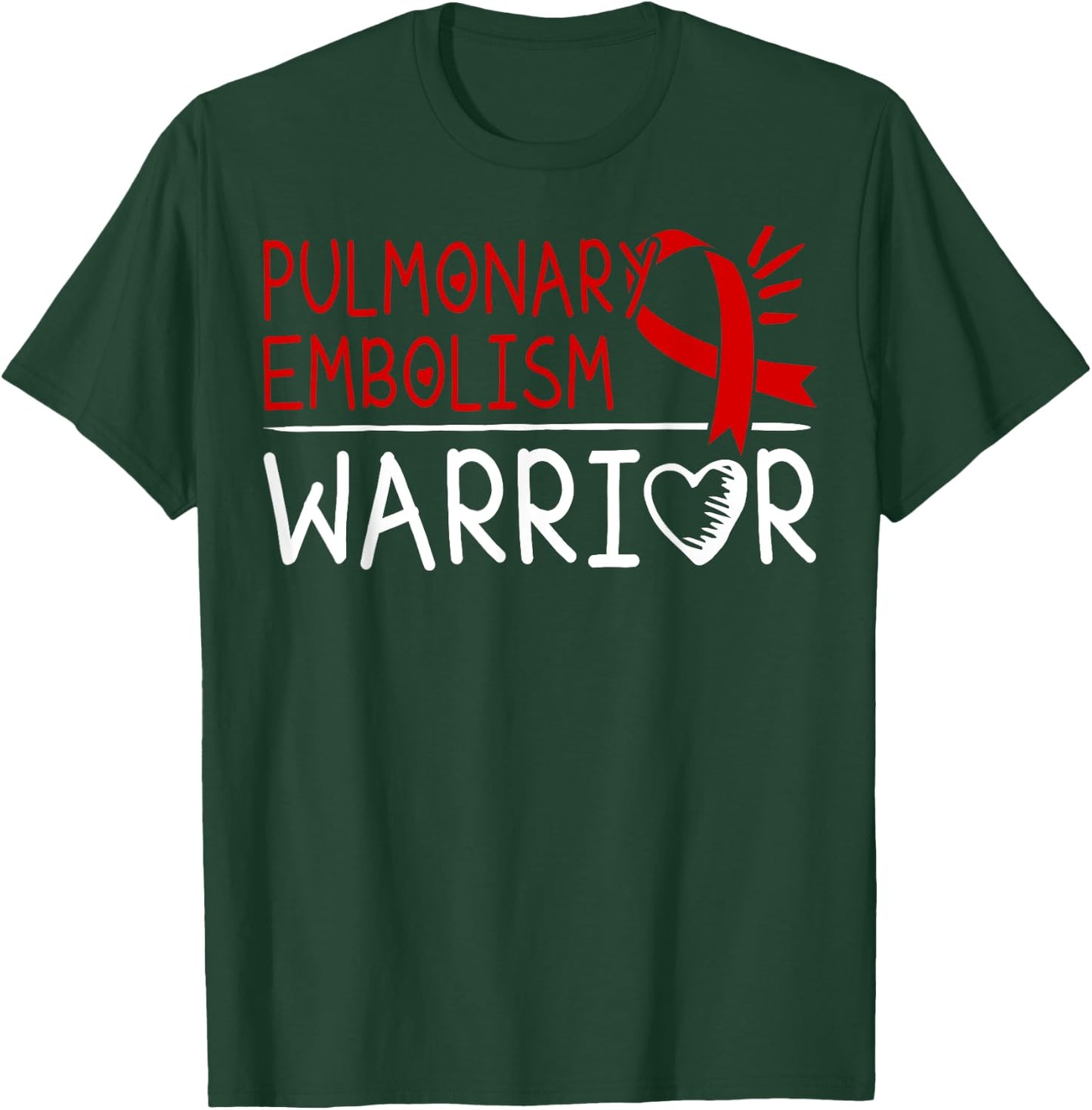 Red Ribbon Gift Pulmonary Embolism Patients T-Shirt - T-Shirt | Forest
