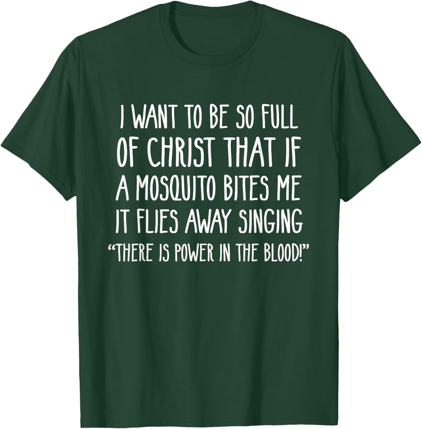 Christian Mosquito Joke Funny Deluxe T-Shirt - T-Shirt | Forest